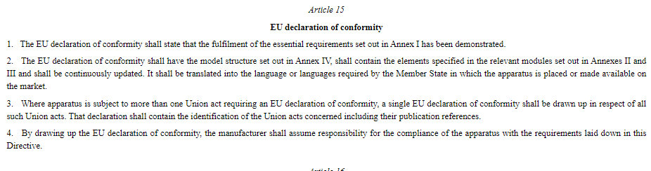 CE Certification EMC Directive Harmonized List