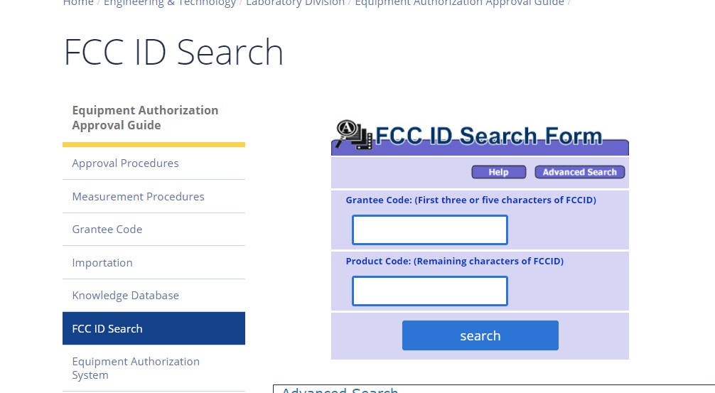 FCC ID Search